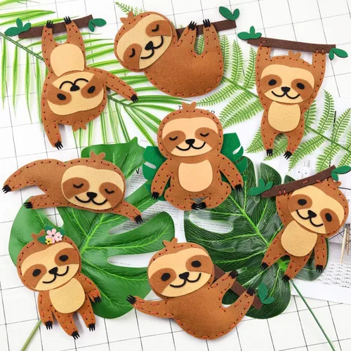 Miniatura 5 de CiyvoLyeen Kit de costura para niños – DIY perezoso y animales de la selva de fieltro para niñas y niños de 8 a 12 años aprende a coser 8 proyectos