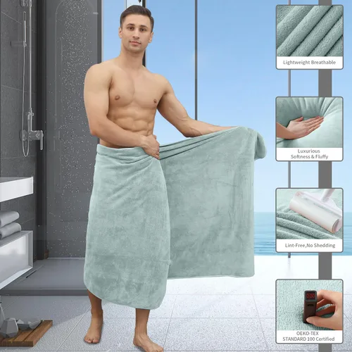 Miniatura 3 de Toalla de baño extra grande de 4 piezas (35 x 70 pulgadas), toalla de baño ultra suave de gran tamaño, juego de toallas de baño para baño, hotel