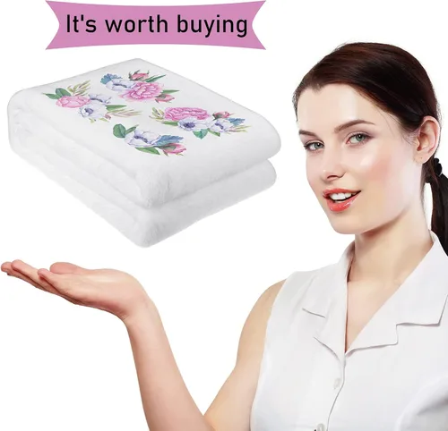 Miniatura 3 de Nuanchu 1 manta de sublimación para bebé de 31 x 47 pulgadas, manta de sublimación blanca personalizada de franela suave ligera para vacaciones
