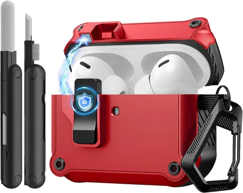 Miniatura 17 de TiMOVO Funda para Airpods Pro 3 (2025) con clip de bloqueo seguro, cubierta dura protectora automática de caída completa para Apple AirPod Pro de 3ª