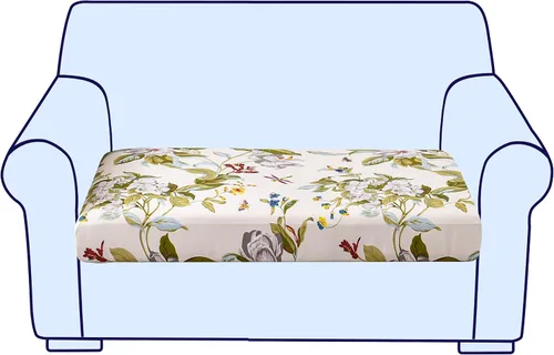 Miniatura 31 de CRFATOP Fundas elásticas de cojín de repuesto para sofá, fundas de asiento de sofá impresas, lavable, extraíble, protector de muebles individual