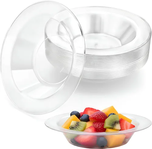 Lillian Tablesettings Cuencos de plástico pesados de alta calidad de China como vajilla para bodas y fiestas, 5 onzas, paquete de 30 unidades
