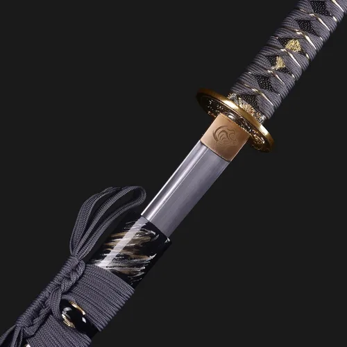 Miniatura 4 de Espada Katana Hecha a Mano, Espada Samurai Japonesa de Acero al Carbono T10, Templada en Arcilla, Espiga Completa, 40.5 Pulgadas/103 cm