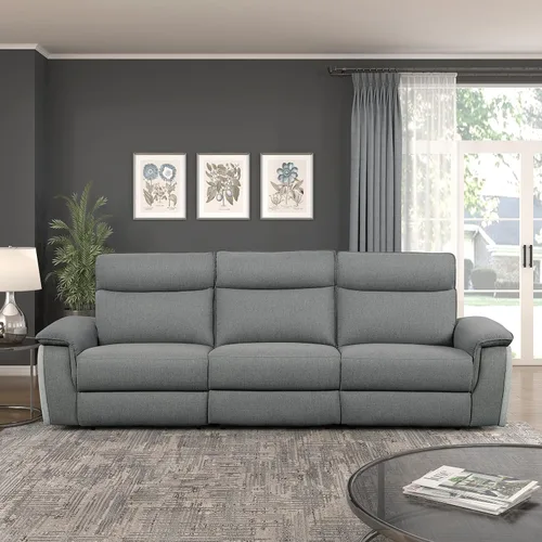Miniatura 19 de Lexicon Raelynn Power - Sofá reclinable doble, color gris pardo gris topo