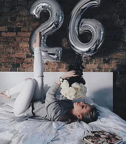 Miniatura 4 de Globo grande de 40 pulgadas con letras del número 6, letras del alfabeto, Mylar de aluminio, globos de helio con números grandes para cumpleaños