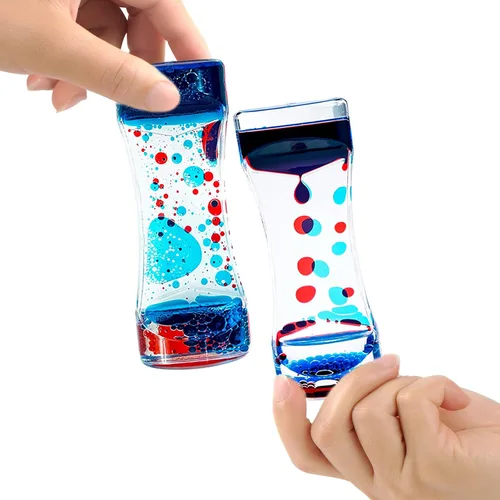 Miniatura 3 de Temporizador de movimiento líquido para adultos, paquete de 5 juguetes sensoriales de escritorio para relajación, alivio del estrés y alivio