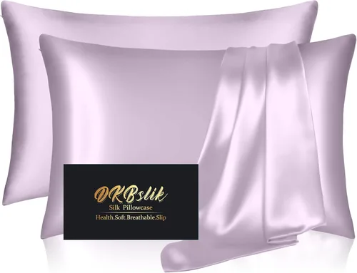 Miniatura 51 de Funda de almohada de seda para cabello y piel, fundas de almohada de seda de morera tamaño estándar, anti-acné, refrescante para dormir, seda Rosa