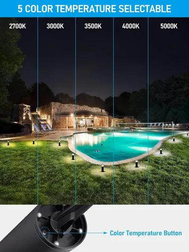 Miniatura 2 de LEONLITE Paquete de 8 luces de camino de bajo voltaje, luz LED de 4.5 W, bolardo de paisaje de 12 V, carcasa de aluminio, resistente al agua IP65, 5