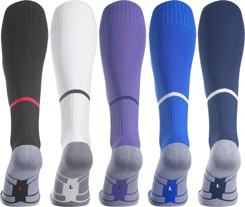Miniatura 3 de APTESOL - Calcetas de fútbol hasta la rodilla (paquetes de 135) Calcetas acojinadas para niños, jóvenes, adultos, para equipos deportivos OTC