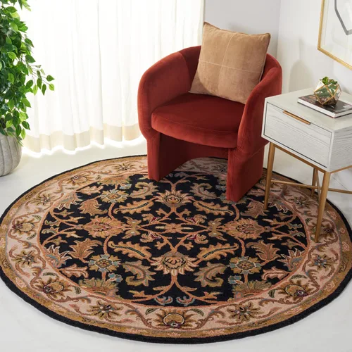 Miniatura 19 de Safavieh colección Heritage HG628A - tapete oriental tradicional hecho a mano de lana verde oscura y dorada, Lana, negro / beige (Black/ Beige)