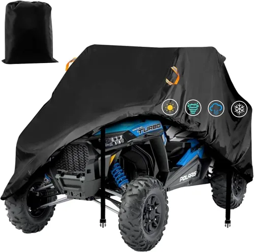ClawsCover UTV - Cubiertas impermeables para todo tipo de clima, tela Oxford 420D resistente al viento, ATV lado a lado UTV Accesorios para Polaris