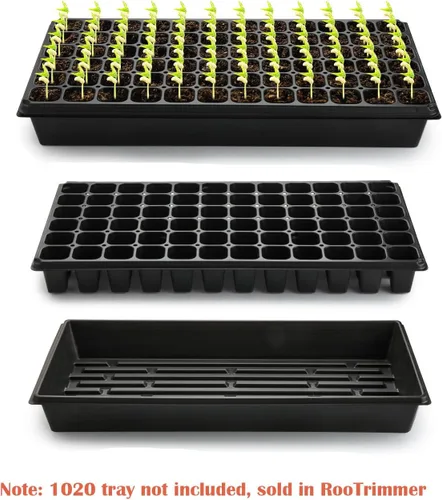 Miniatura 7 de RooTrimmer Bandejas Profundas de 72 Celdas para Plántulas, Bandeja de Conexión Gruesa y Duradera de 72 Celdas con Celdas Grandes para Semillas