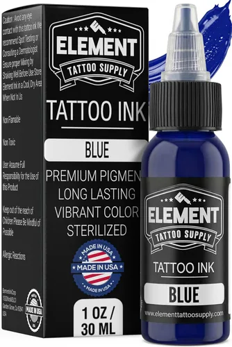 Miniatura 24 de Element Tattoo Supply - Tinta de tatuaje negra prémium - Tinta de tatuaje profesional y suministros para contorno, sombreado y mezcla - Tinta