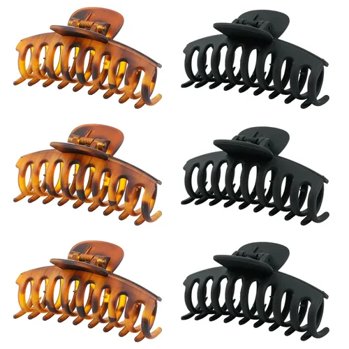 Miniatura 9 de Pinzas medianas para cabello fino y grueso medio, pinzas de sujeción fuerte para cabello fino, pinzas antideslizantes para mujeres y niñas, clips