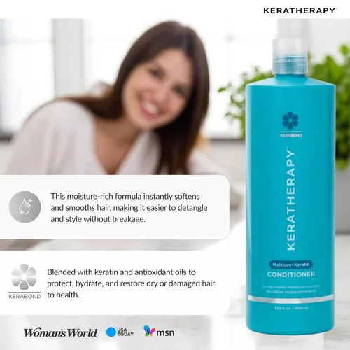 Miniatura 6 de Keratherapy Acondicionador de humedad con infusión de queratina, 33.8 fl. oz., 33.8 fl oz - Acondicionador hidratante e hidratante para cabello seco