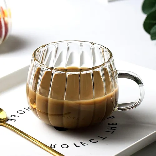 Miniatura 3 de Tazas de café de calabaza transparentes, taza de café de calabaza de cristal de Halloween, lindas tazas de café de otoño para leche, leche, expreso