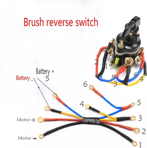 Interruptor de marcha atrás y adelante, palanca de cambios de 3 posiciones y cableado para controlador de motor de cepillo Scooter eléctrico E Bike