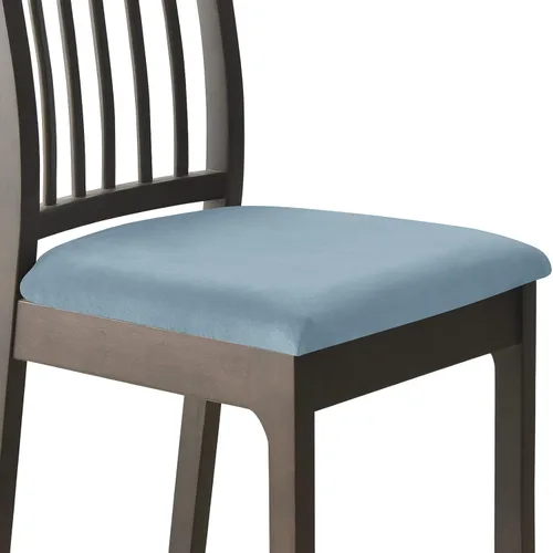 Miniatura 28 de Juego de 2 fundas elásticas para asiento de silla de comedor, de terciopelo suave, fundas protectoras universales extraíbles para sillas de comedor
