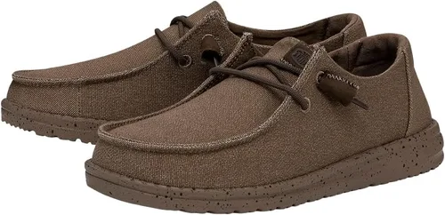 Miniatura 4 de Hey Dude Women's Wendy Canvas Mono Women's Shoes Women's Slip-on Loafers Comfortable & Light