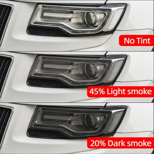 Miniatura 5 de Compatible con Grand Cherokee 2014-2020, 45% humo claro de vinilo tintado de película de vinilo precortada para Jeep, accesorios exteriores