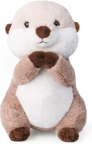 Miniatura 2 de Riuhot Lindos animales de peluche de nutria marina suave, juguete de peluche de 15.7 pulgadas para fiesta de cumpleaños de Navidad, regalo