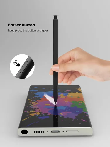 Miniatura 6 de Lápiz Táctil para Samsung Galaxy S22 Ultra 5G SM-S908, Kit de Reemplazo S Pen S22 Ultra con Sensibilidad a la Presión de 4096, Sin Bluetooth Negro