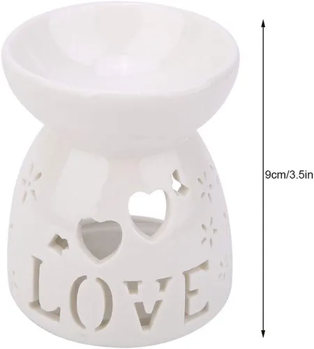 Miniatura 2 de AUNMAS Candelabro blanco con fragancia de cerámica, lámpara de noche, esencia, aceite, incienso, aromaterapia, estufa para decoración del hogar