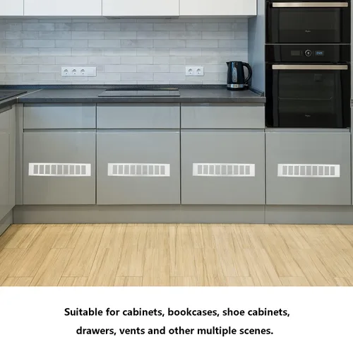 Miniatura 7 de 2 PCS Rejilla de Ventilación, TTZEZE Rejilla de Ventilación de Aleación de Aluminio Resistente Rectangular de Metal con Listones Cubierta