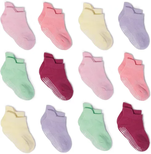 Miniatura 25 de Calcetines tobilleros antideslizantes Zaples para bebés con suelas antideslizantes para bebés, niños pequeños, niños y niñas