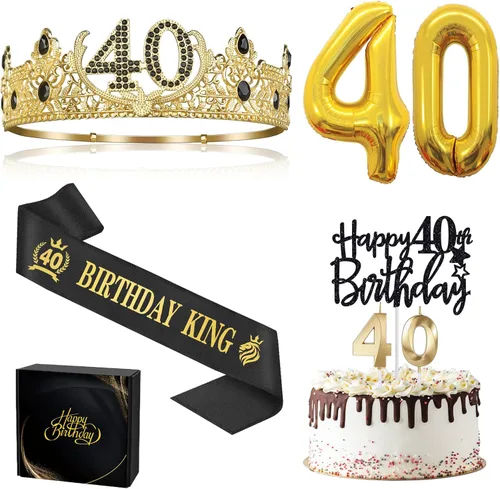 Miniatura 22 de Regalos de cumpleaños número 17 para niño, decoraciones de cumpleaños número 17 para niños, suministros de decoración de fiesta, incluyendo corona