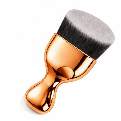 Brocha de base Kabuki con parte superior plana en ángulo, cepillo vegano para mezclar y pulir maquillaje facial y corporal, autobronceador, cepillo