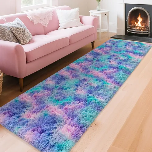 Miniatura 23 de Alfombras de pasillo beige de 2 x 6 pies para dormitorio, sala de estar, alfombra de felpa suave y esponjosa, alfombra de pasillo para pasillos