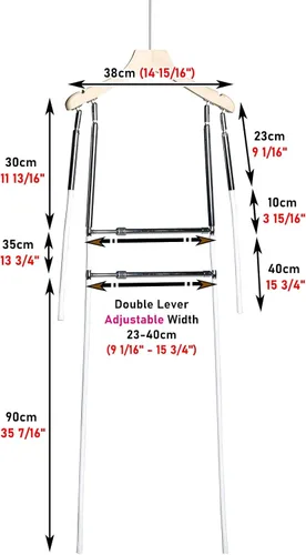 Miniatura 6 de Maniquí con forma de maniquí completo para colgar ropa con ranuras para los hombros, ganchos de exhibición en forma de cuerpo para armario