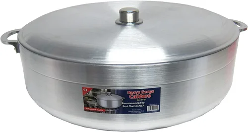 Miniatura 4 de 9999-11 Uniware Heave Duty Calderón de aluminio con tapa de aluminio, plateado (10 cuartos de galón (9.5LT))
