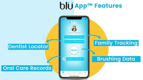 Miniatura 5 de Blu Cepillo de dientes inteligente para niños de hasta 8 años, cepillo de dientes sónico habilitado para aplicaciones con seguimiento en vivo, ayuda