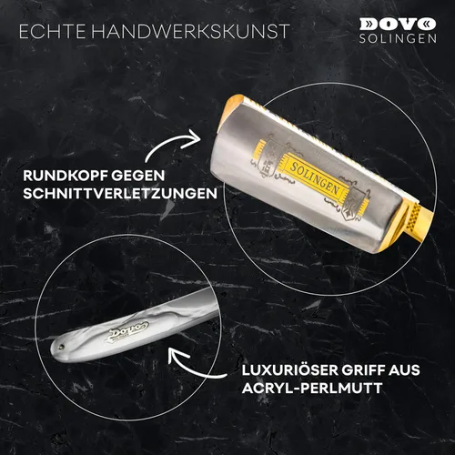 Miniatura 3 de DOVO Maquinilla de afeitar recta DOVO Dorado