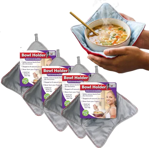 Los porta cuencos calientes Jokari son aptos para microondas y combinan los beneficios de un protector térmico y un acogedor para un cuenco o olla