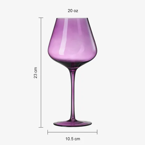 Miniatura 5 de Colors of Love - Juego de 6 copas de vino de cristal rosa y rojo de San Valentín, estilo italiano, elegante estilo italiano, cristalería de 24