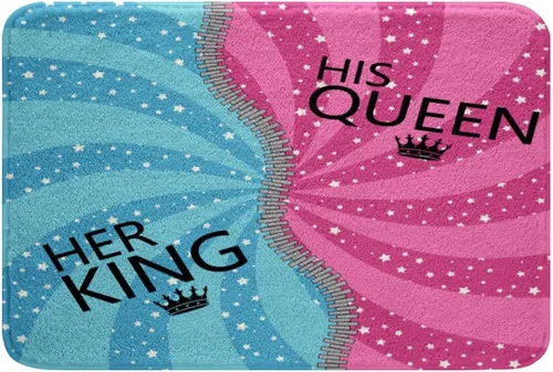 Miniatura 18 de Erosebridal King Crown - Tapete de baño vintage negro y gris, tapete romántico para el día de San Valentín, para exteriores, 16 x 24 pulgadas