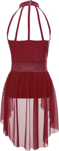 Miniatura 2 de Vestido de ballet lírico para niñas y niñas, sin mangas, encaje floral, leotardo contemporáneo, moderno disfraz de baile