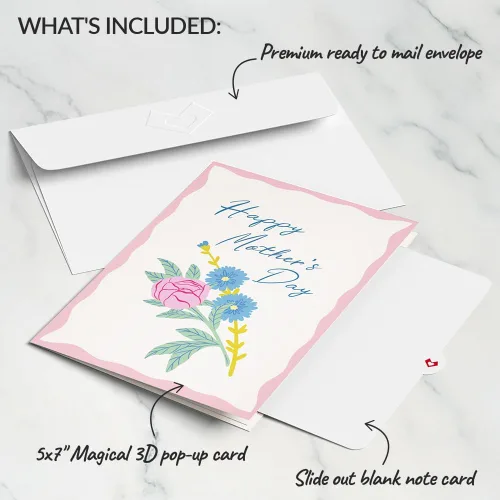Miniatura 7 de Lovepop Tarjeta desplegable de flores para el Día de la Madre, ramo floral pastel 3D, tarjeta de felicitación para mamá, esposa, hija, mamá, ella