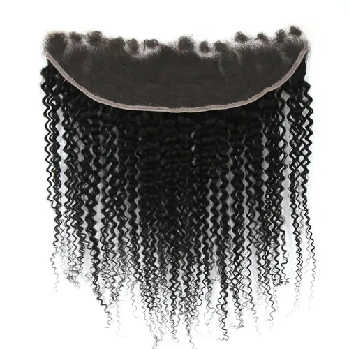 Miniatura 13 de Afro Kinky Curly 5x5 HD Cierre de encaje prearrancado con borde rizado de bebé 4B 4C, cierre de encaje HD de cabello humano transparente