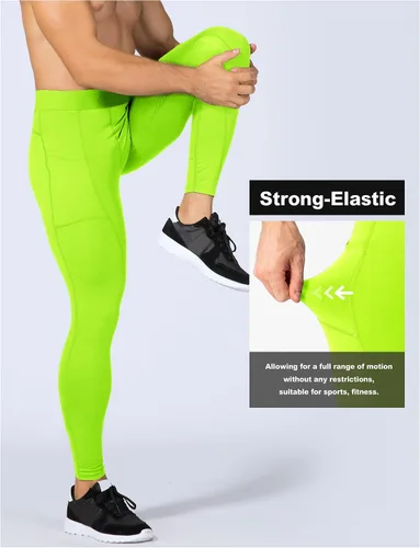 Miniatura 77 de SPVISE Pantalones de compresión para hombre, leggings para deportes, gimnasio, mallas atléticas frescas y secas, capa base para correr, fútbol