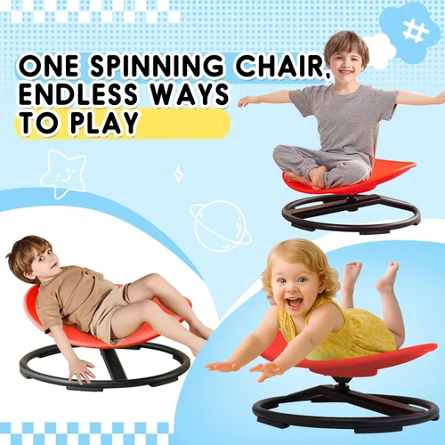 Miniatura 5 de Silla giratoria sensorial para niños con autismo de 3 años en adelante, silla giratoria para sentarse y girar para niños con TDAH, sillas