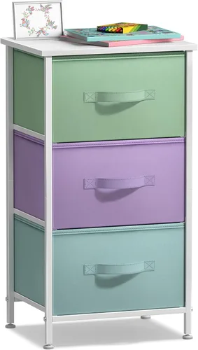 Miniatura 31 de Sorbus Cómoda de tela para dormitorio de niños, cómoda de 5 cajones, torre de almacenamiento alta, organizador de ropa, para armario, sala