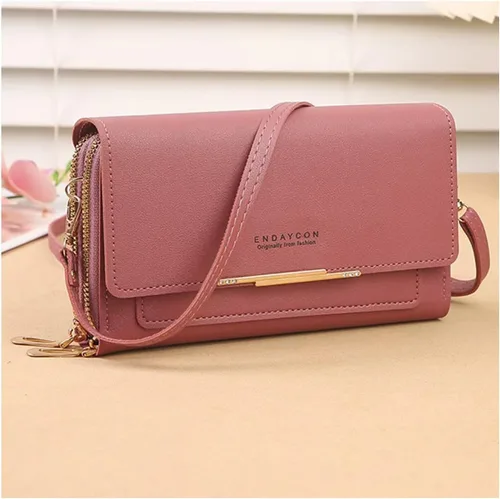 Miniatura 5 de Pequeñas bolsas cruzadas para mujer, cartera de cuero para tarjetas de crédito, cartera con correa de hombro ajustable para mujer.