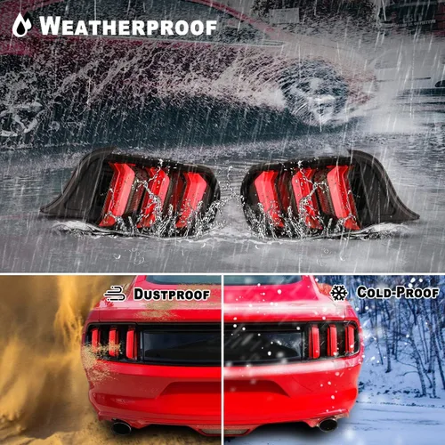 Miniatura 4 de Nixon Offroad Conjunto de luces traseras LED para Ford Mustang 2015-2023, estilo Euro, par de luces traseras LED Mustang con intermitentes
