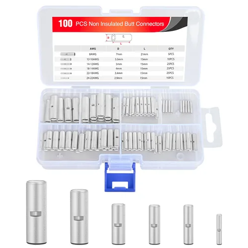 Miniatura 10 de Nilight 200 PCS Conectores de Empalme Termorretráctiles - Conectores de Cable Impermeables - Terminales Eléctricos de Grado Marino Automotriz - Kit