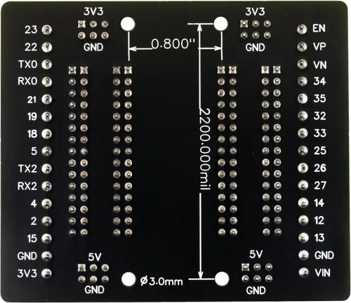 Miniatura 5 de para ESP32 Placa de ruptura 30 pines GPIO 1 en 3 Placa de expansión Bloques de terminal de 3.81mm 0.15" para módulo ESP32 ESP-WROOM-32 ESP32-DevKitC
