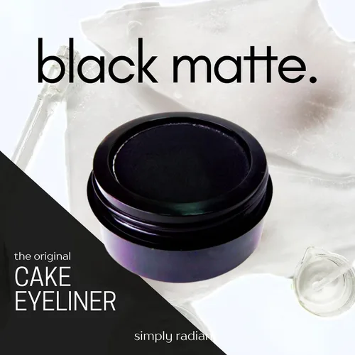 Miniatura 4 de Pure Ziva Delineador de ojos negro mate y sombra de ojos prensada, polvo activado por agua; sin gluten ni crueldad